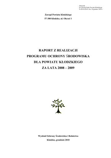 Raport z realizacji Programu ochrony Årodowiska dla powiatu ...