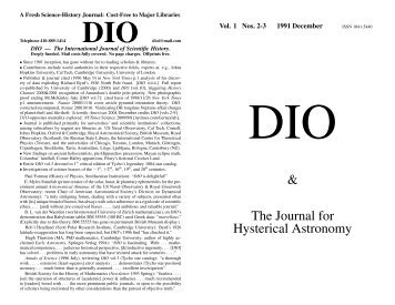 DIO vol. 1, # 2-3 - DIO, The International Journal of Scientific History