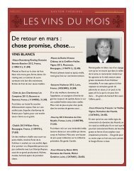 LES VINS DU MOIS