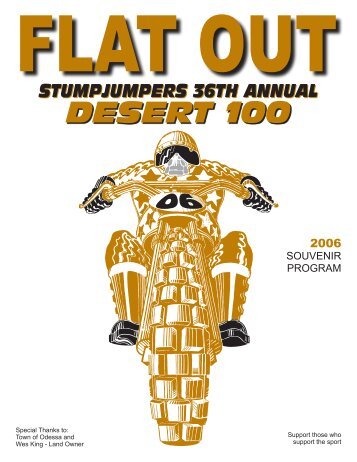 2006 Desert 100 Program [PDF 11MB] - Stumpjumpers Motorcycle ...