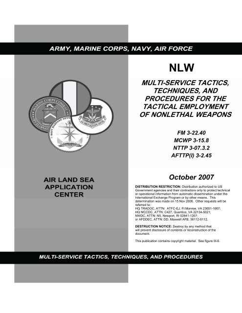 Multi-Service Tactics, Techniques, and Procedures for the Tactical ...