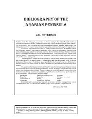 Bibliography of the Arabian Peninsula - JEPeterson.net