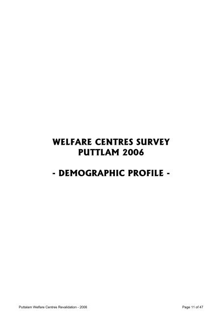 UNHCR REPORT - 2006 - IHDP