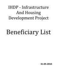 Beneficiary List - IHDP