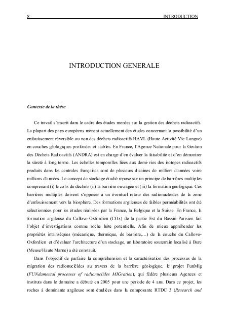 Minéralogie, porosité et diffusion des solutés dans l'argilite du ...