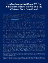 Asaba Group Holdings, Victor Edozien: Cintron World and the Cintron Pink Polo Event