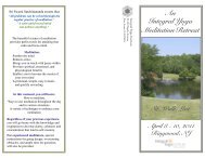 Meditation Retreat 2011 Brochure - Yoga Life Society