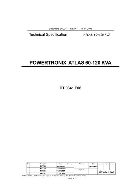 POWERTRONIX ATLAS 60-120 KVA - Tool Store