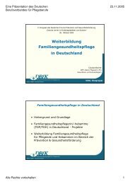Weiterbildung Familiengesundheitspflege in Deutschland
