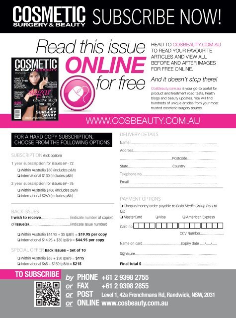 Cosmetic Surgery and Beauty Magazine #68