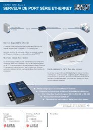 SERVEUR DE PORT SÉRIE ETHERNET - CIMCO Integration