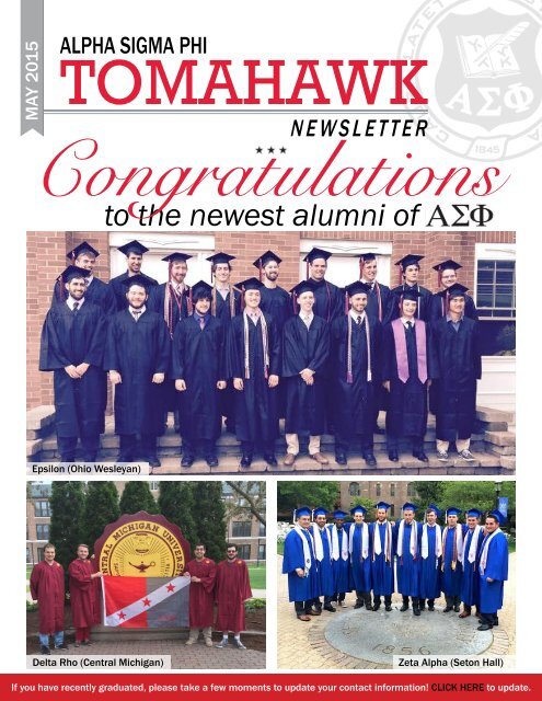 Tomahawk Monthly Newsletter.. May, 2015