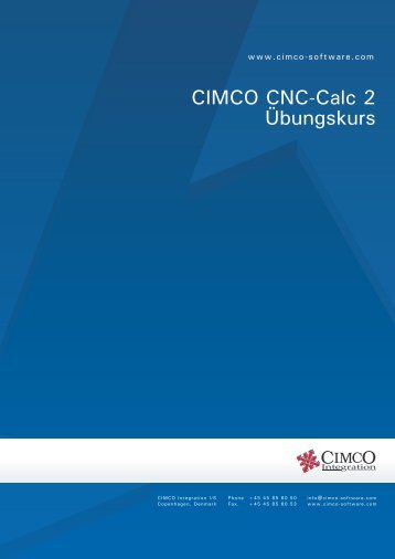 CIMCO CNC-Calc 2 Übungskurs