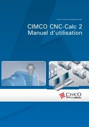 CIMCO CNC-Calc 2 Manuel d'utilisation - CIMCO Integration