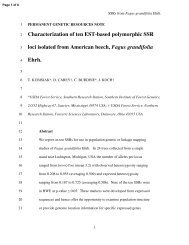 Characterization of ten EST-based polymorphic SSR loci isolated ...