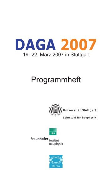 Programmheft - Deutsche Gesellschaft für Akustik eV