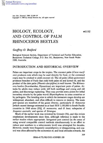 biology, ecology, and control of palm rhinoceros ... - Guaminsects.net