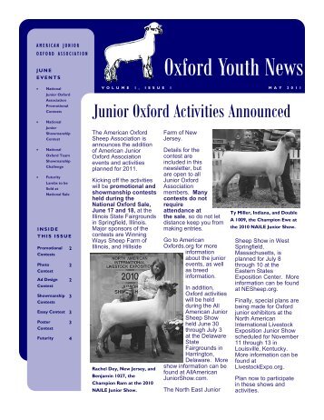 Oxford Youth News - American Oxford Sheep Association