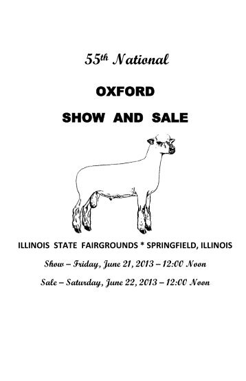 55th National - American Oxford Sheep Association