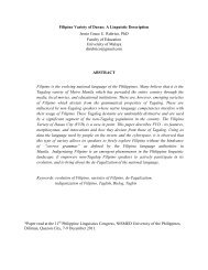 Filipino Variety of Davao - Languagelinks.org