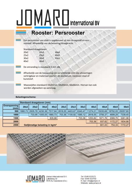 Persrooster lichtgitter - Jomaro