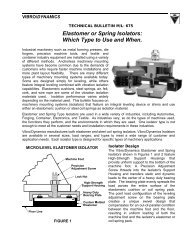 Elastomer or Spring Isolators - Vibro/Dynamics Corporation