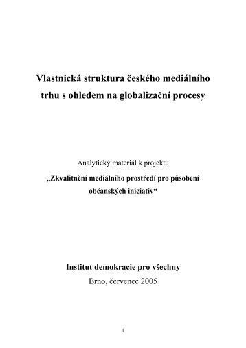 VlastnickÃ¡ struktura ÄeskÃ©ho mediÃ¡lnÃ­ho trhu s ... - BritskÃ© listy