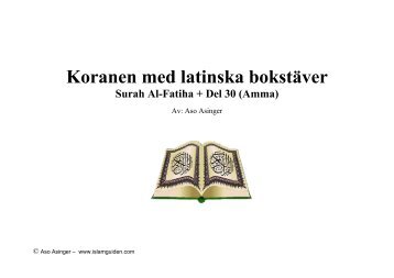 Koranen med latinska bokstäver - Islamguiden