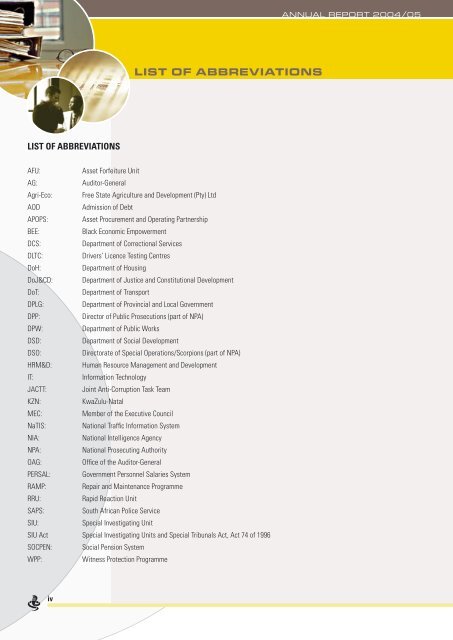 Annual Report 2004/05 - Special Investigating Unit