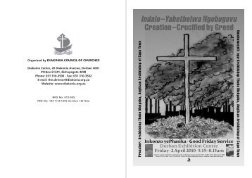 GF 2010 Order of Service - Diakonia Council of Churches