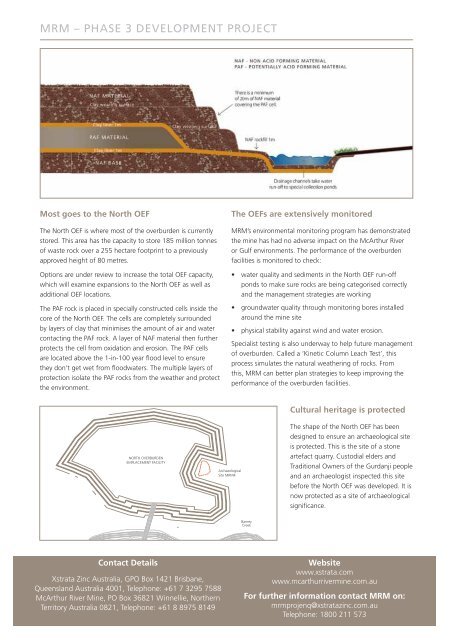 Social Impact Assessment - McArthur River Mining