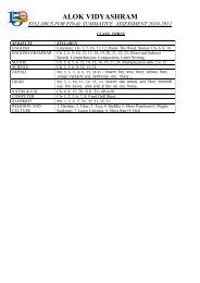 alok vidyashram syllabus for fi al summative assessme t 2010-2011