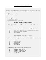 Ph.D (Management Sciences) Sample Test Paper 1. Business ...