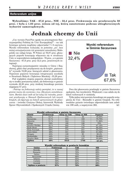 Numer 2/2003 - Gminne Centrum Kultury Czytelnictwa i Sportu w ...