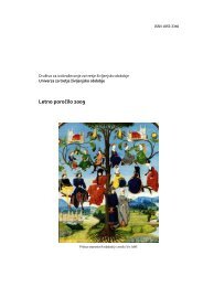 Letno poroÃ¨ilo 2009 - Univerza za tretje Å¾ivljenjsko obdobje