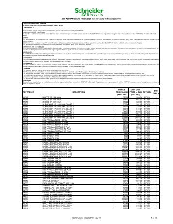 Alphanumeric price list V2 - Nov 08 - Easyinfo