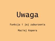 Funkcja i jej zaburzenia Maciej Kopera - psych.waw.pl