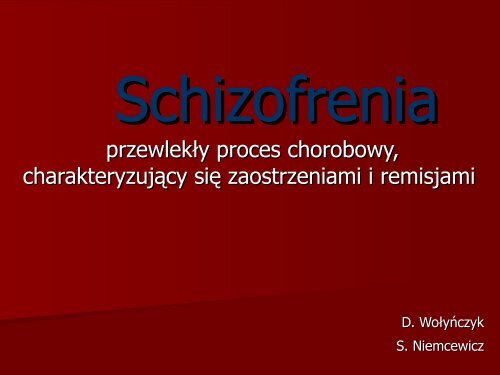 Schizofrenia - psych.waw.pl