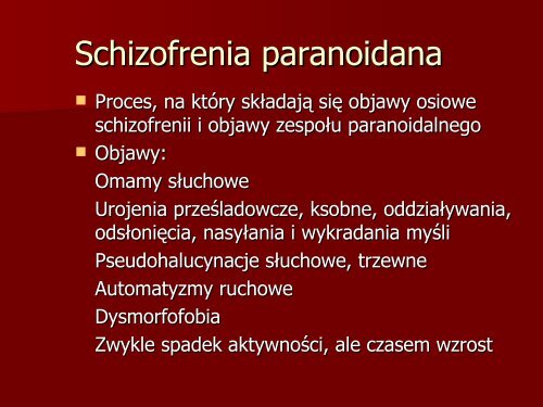 Schizofrenia - psych.waw.pl