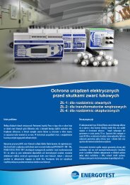 Ochrona urzÄdzeÅ elektrycznych przed skutkami zwarÄ ... - Energotest