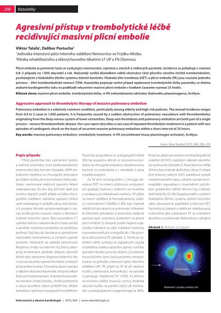 OtevÅÃ­t - IntervenÄnÃ­ a akutnÃ­ kardiologie