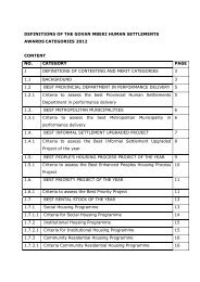 definitions of the govan mbeki human settlements awards categories ...