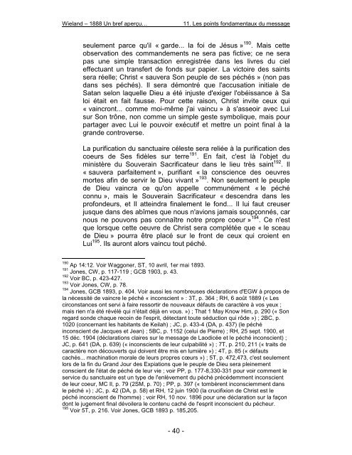 1888 : Un bref aperçu de l'histoire et du contenu du message - Robert J. Wieland