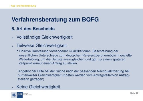(IHK Rhein-Main-Neckar) "Anerkennung von Berufsqualifikationen"