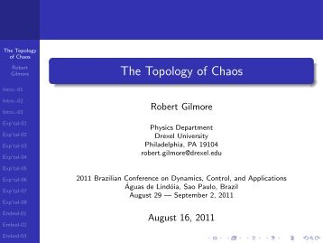 The Topology of Chaos - Department of Physics - Drexel University