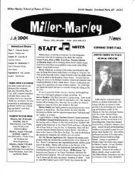 July - Miller Marley School of Dance and Voice