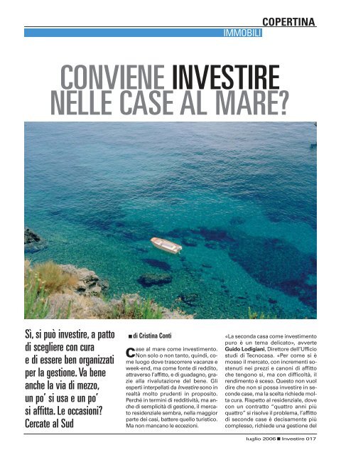 CONVIENE INVESTIRE NELLE CASE AL MARE?