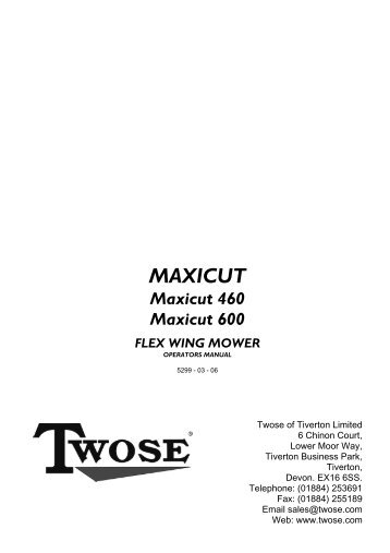 Maxicut 460 & 600 - Twose