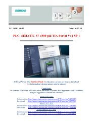 PLC: SIMATIC S7-1500 piÃ¹ TIA Portal V12 SP 1 - giancarlomariani.net