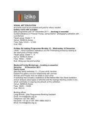 VISUAL ART EDUCATION - Iziko Museums